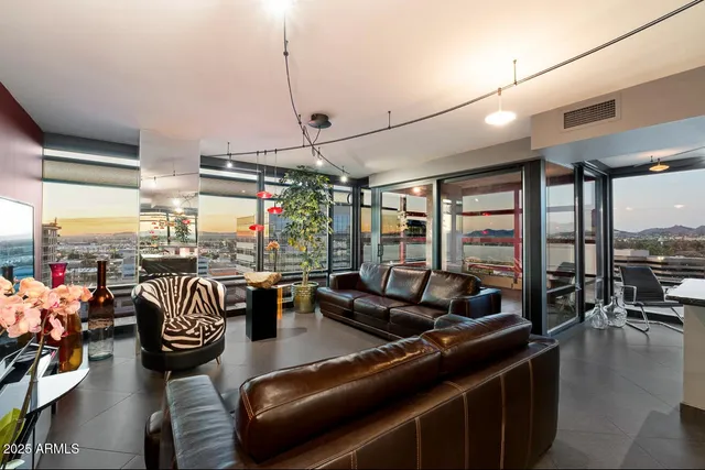 a outdoor living space with furniture