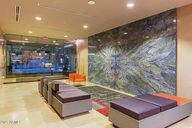 a outdoor space with pool and furniture