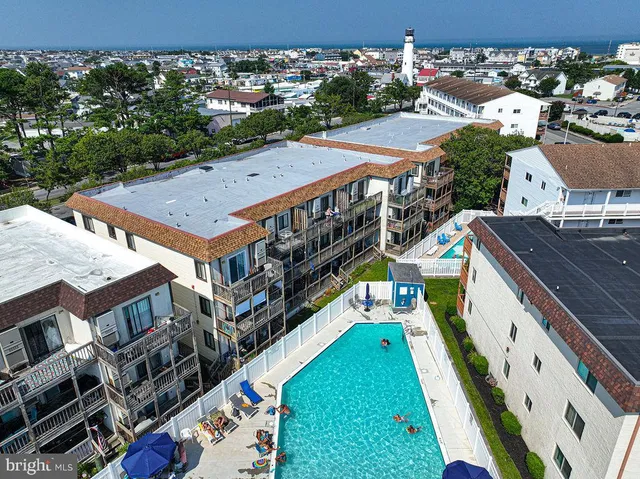 an aerial view of a city