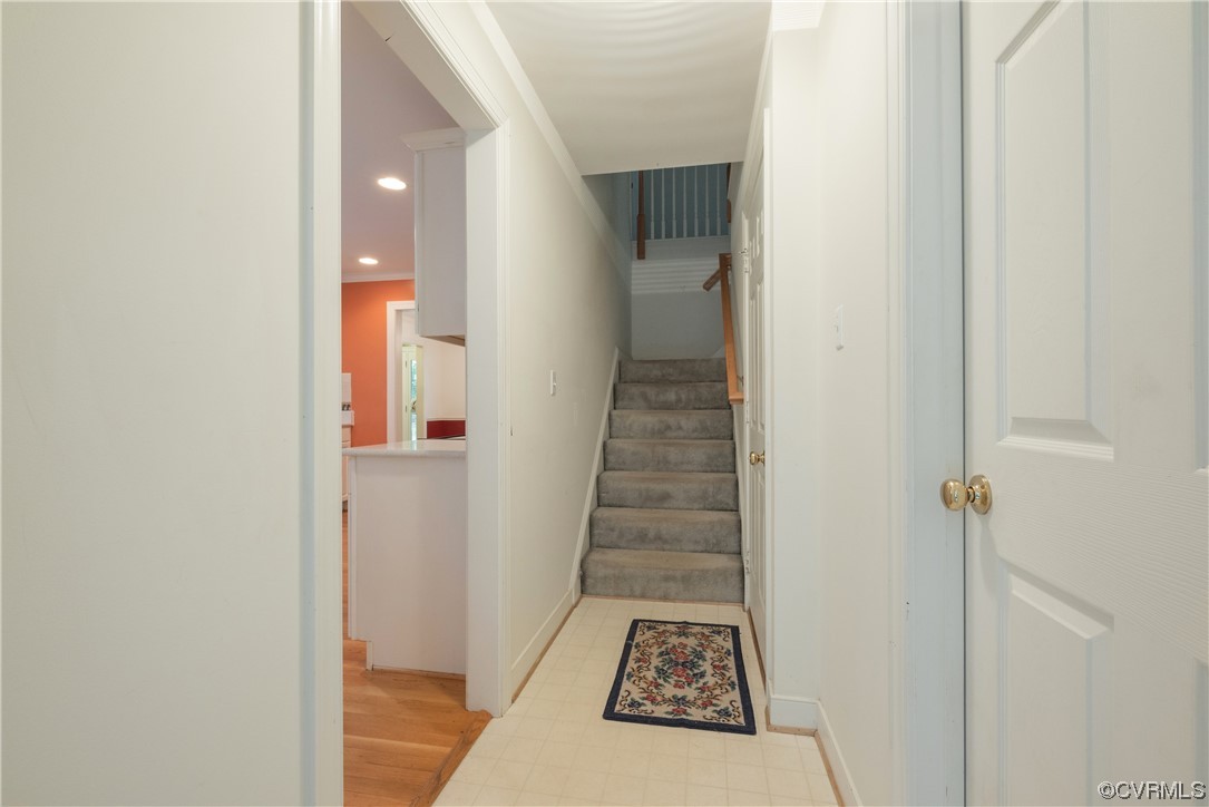 3530 Timberview Road Powhatan, VA 23139 - Photo 28 of 50 a view of a hallway with a white walls and a door