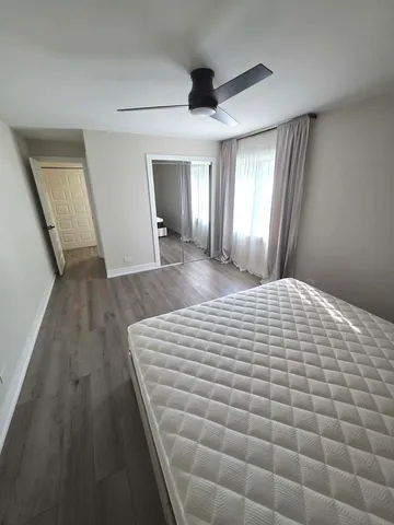 a large room with wooden floor