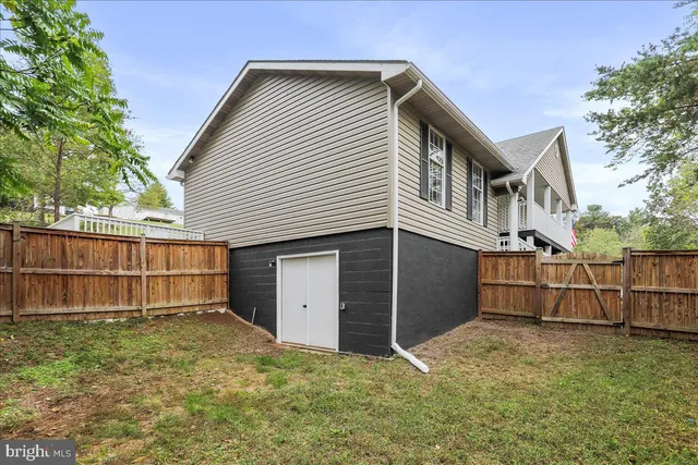 a backyard of a house