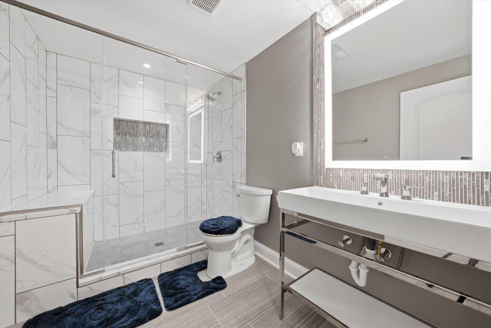 8613 High Stone Way Frankfort, IL 60423 - Photo 40 of 57 a bathroom with a sink and a mirror