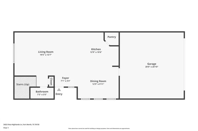 $2,400 | 3432 Vista Highlands Lane, Fort Worth, TX 76135