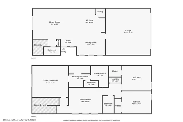 $2,400 | 3432 Vista Highlands Lane, Fort Worth, TX 76135