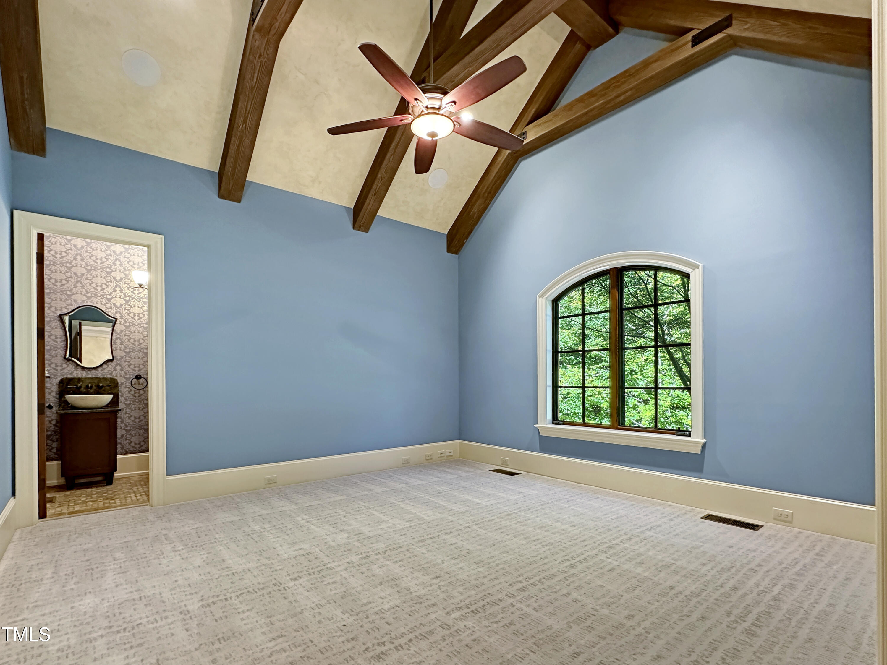 1628 Morning Mountain Road Raleigh, NC 27614 - Photo 36 of 70 First Floor Office w / Post & Beam Ceiling.