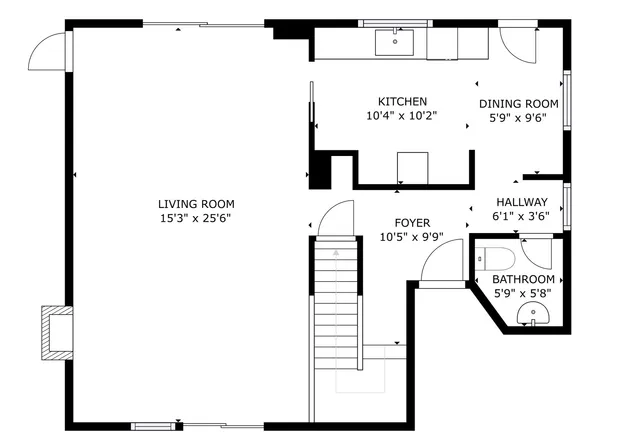 a bedroom with bed and a potted plant