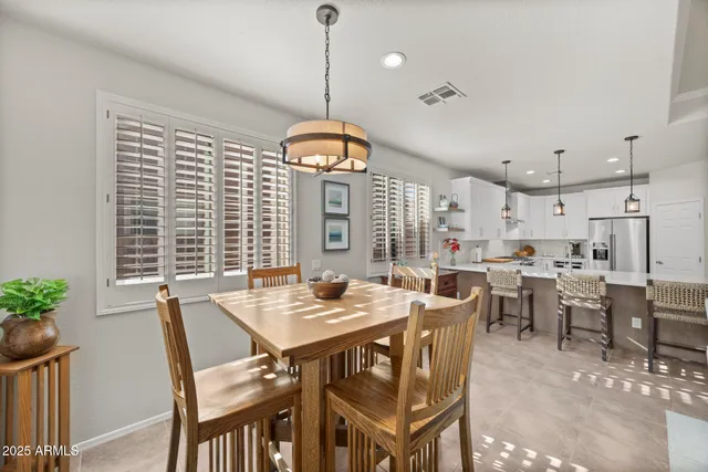 a view of a dining room and livingroom