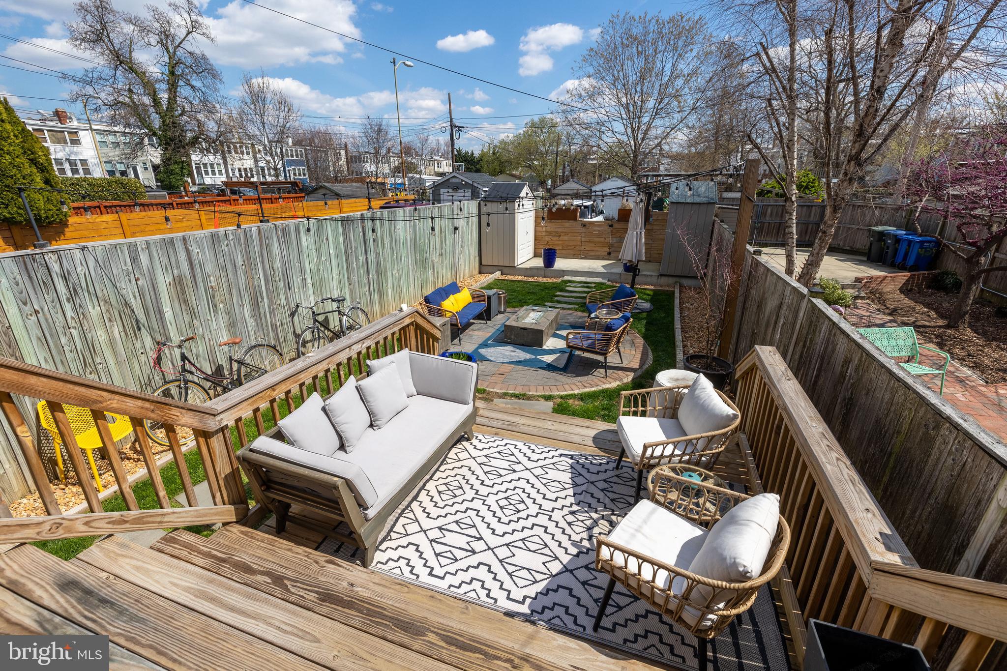 422 17th Street Southeast Washington, DC 20003 - Photo 31 of 59 Two-Tiered Deck into Backyard