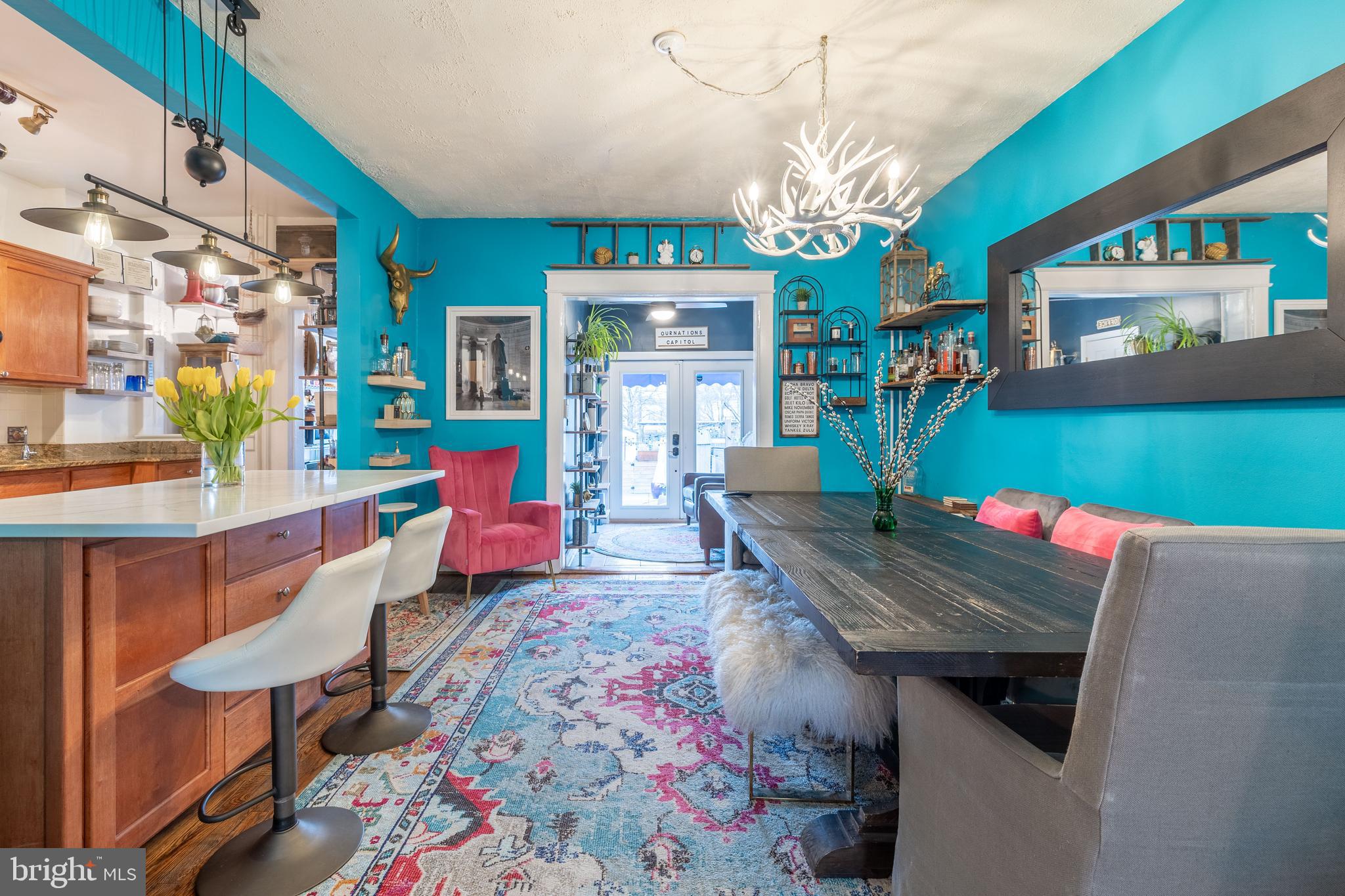 422 17th Street Southeast Washington, DC 20003 - Photo 9 of 59 Living Room Flows into Dining Room