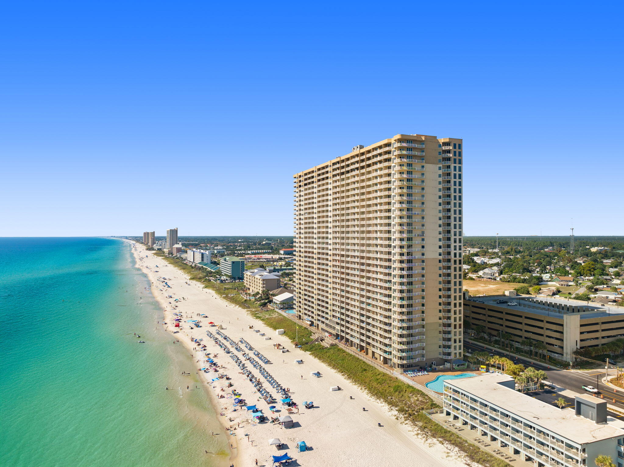 16819 Front Beach Road, Unit 405 Panama City Beach, FL 32413 - Photo 39 of 48 a view of a city with tall buildings