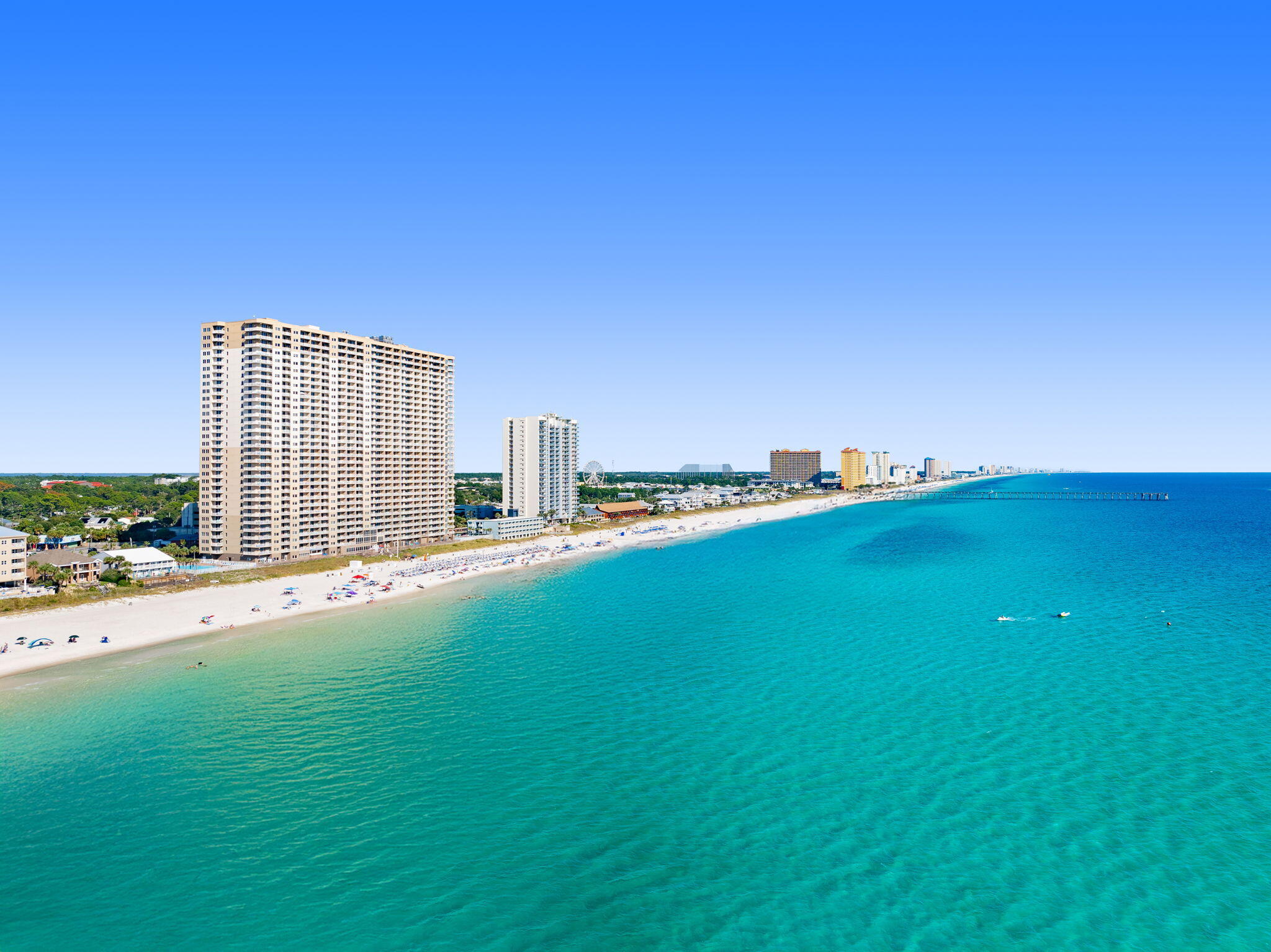 16819 Front Beach Road, Unit 405 Panama City Beach, FL 32413 - Photo 47 of 48 a view of a living room and kitchen