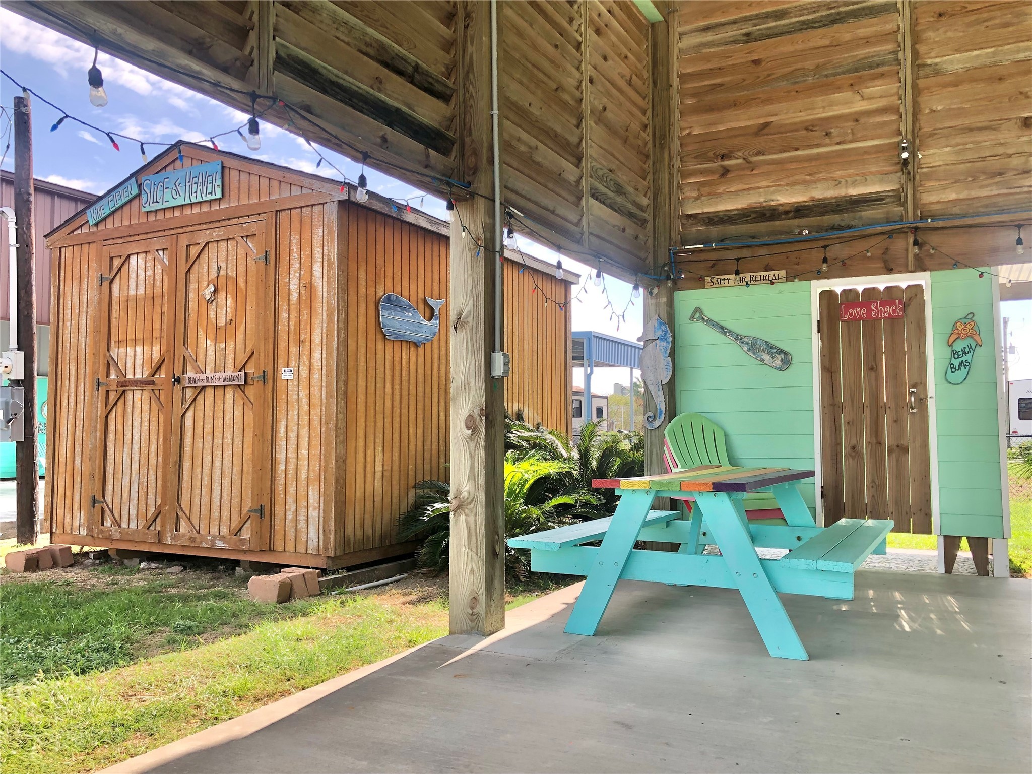 911 E Road Crystal Beach, TX 77650 - Photo 11 of 18 a view of backyard with tub and outdoor shower