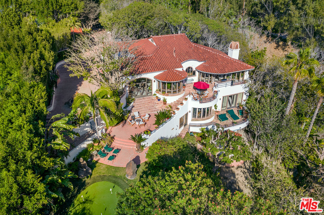27910 Pacific Coast Highway Malibu, CA 90265 - Photo 15 of 28 an aerial view of residential house with an outdoor space and seating