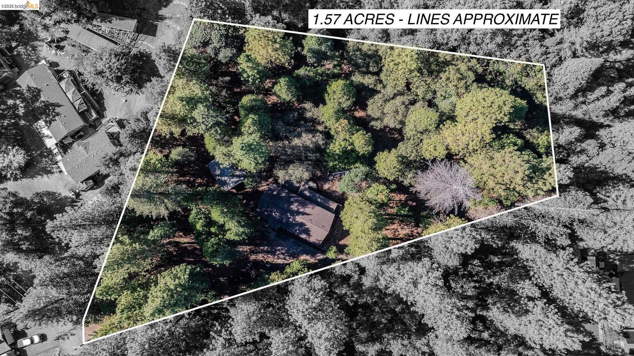 23656 Lightning Pioneer, CA 95666 - Photo 21 of 23 Aerial view of property's location with property boundaries highlighted