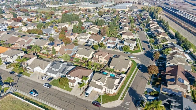 an aerial view of a city