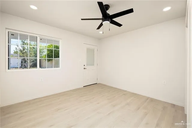 an empty room with a window