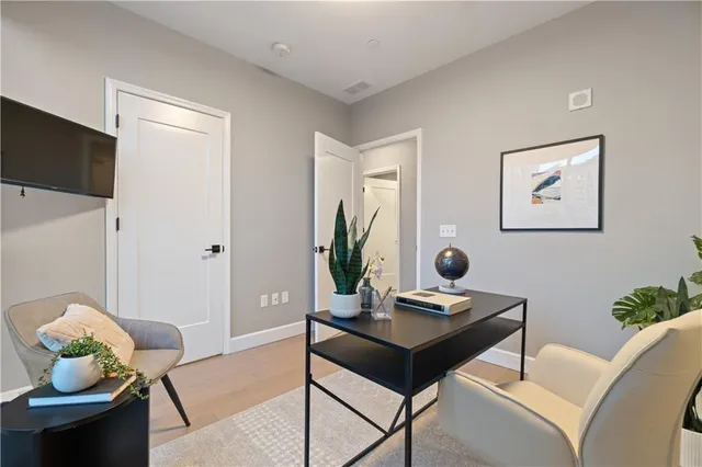 a bathroom with a white bath tub
