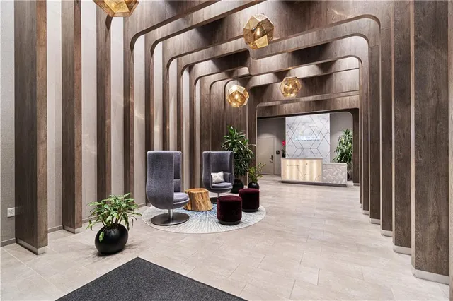 a view of elevator with wooden floor