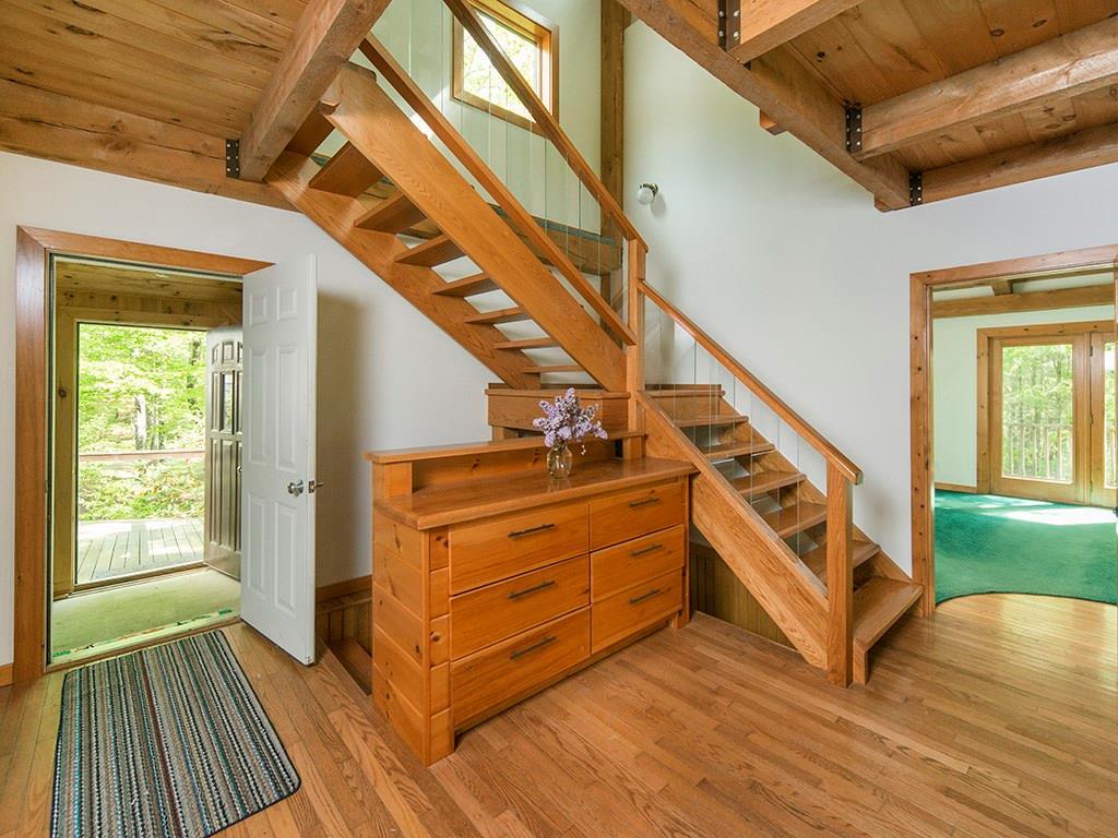 22 Collins Pattee Road Bath, ME 04530 - Photo 20 of 35 Entry way with oak stairs and glass...