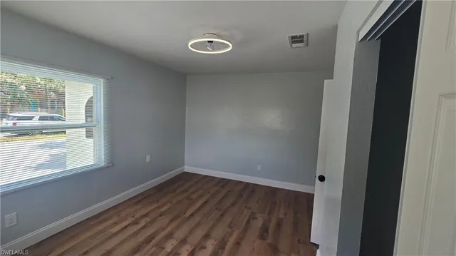 wooden floor with a workspace