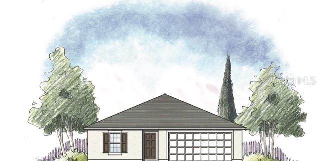 Auburndale Elevation A floor plan with 3 bedrooms, 2 baths and 1407 square feet