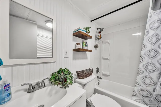 a bathroom with a sink mirror toilet and bathtub