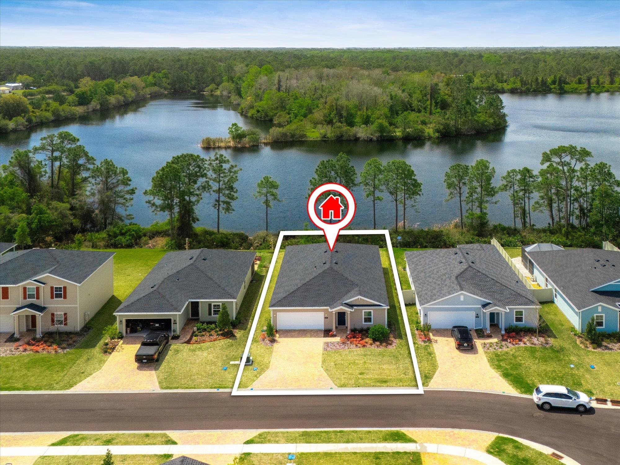 89 Kingsley Pk Way St. Augustine, FL 32084 - Photo 2 of 67 Bird's eye view of a heavily wooded area and a nearby body of water