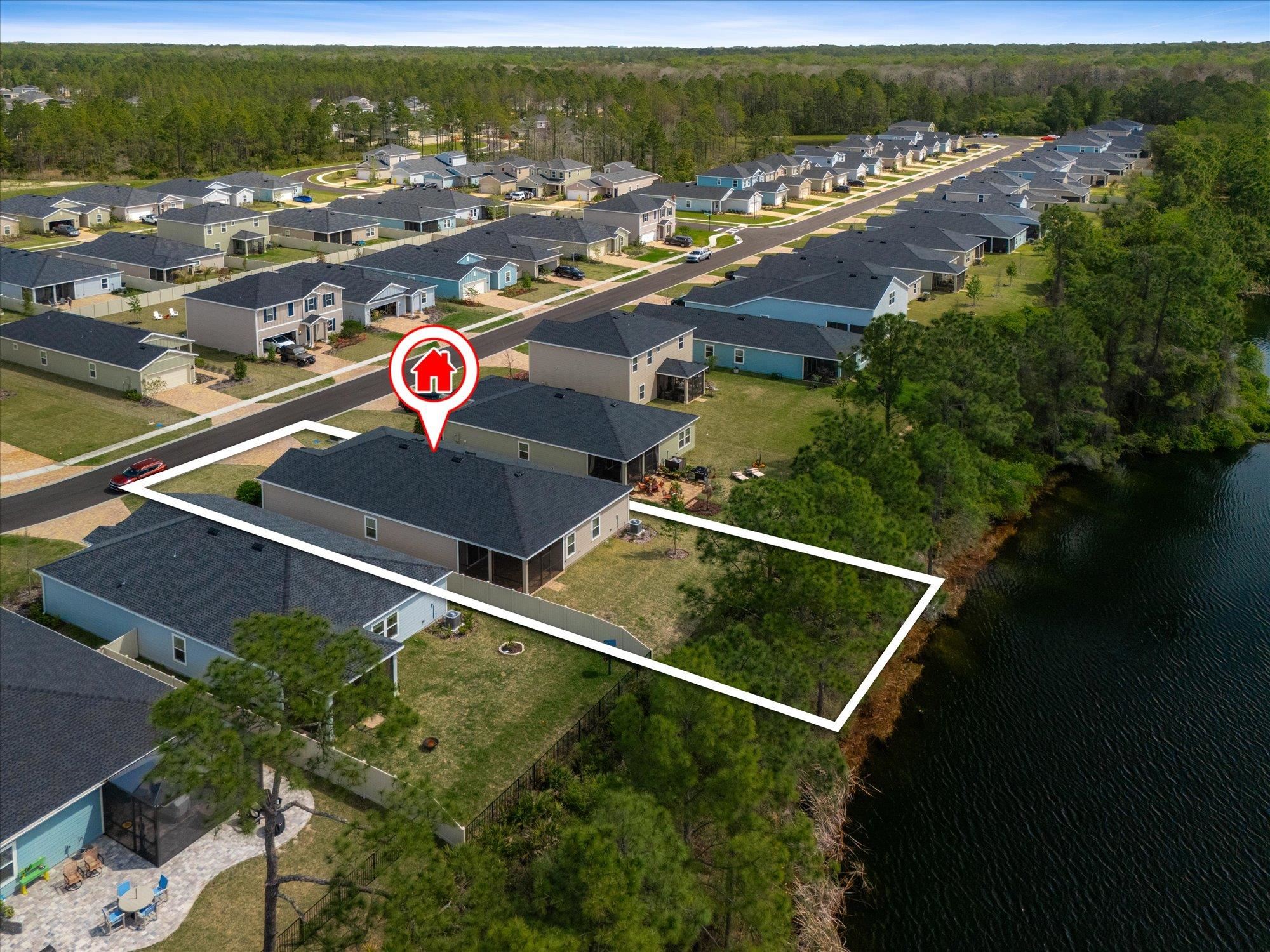 89 Kingsley Pk Way St. Augustine, FL 32084 - Photo 59 of 67 an aerial view of residential houses with outdoor space