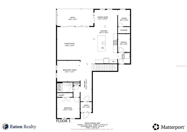 a view of a garden with plants and flowers