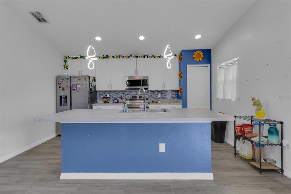 205 Arbuthnot Street Winter Haven, FL 33881 - Photo 11 of 31 a large kitchen with stainless steel appliances a sink and a table