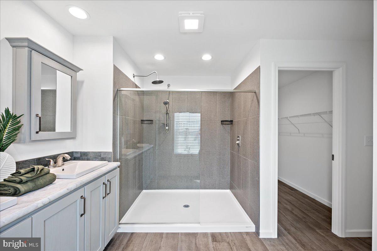 3983 Hastings Road Walnutport, PA 18088 - Photo 30 of 51 a bathroom with a sink a shower and a mirror