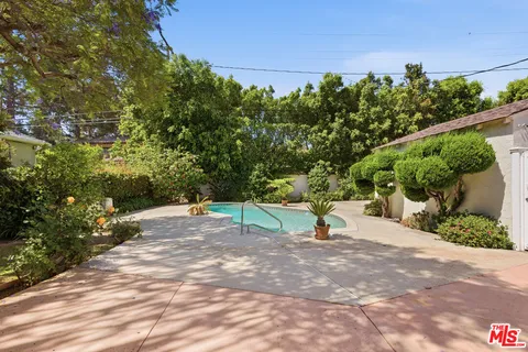 a view of a park with trees