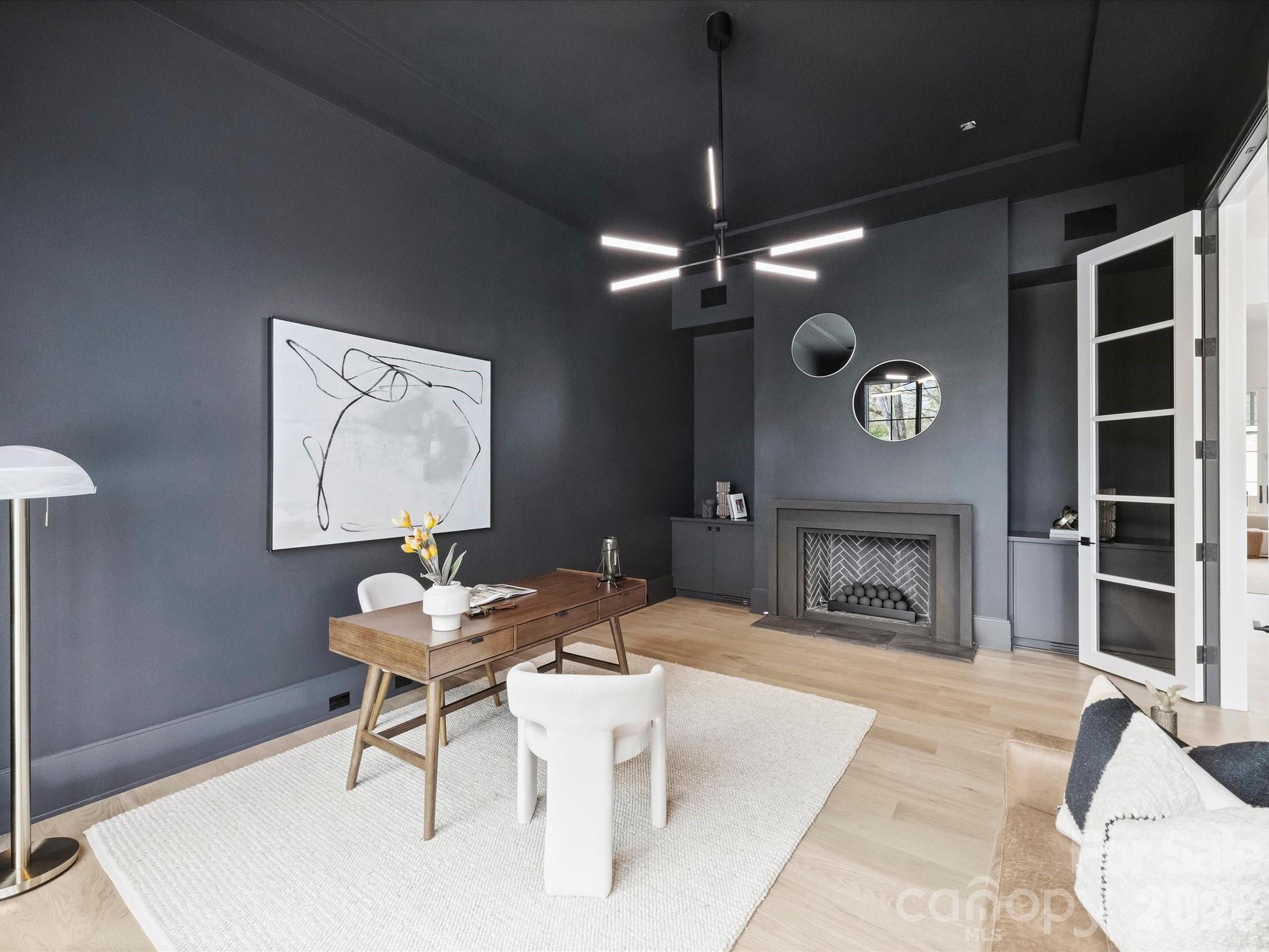 1436 Queens Road West Charlotte, NC 28207 - Photo 11 of 47 a living room with furniture and a fireplace