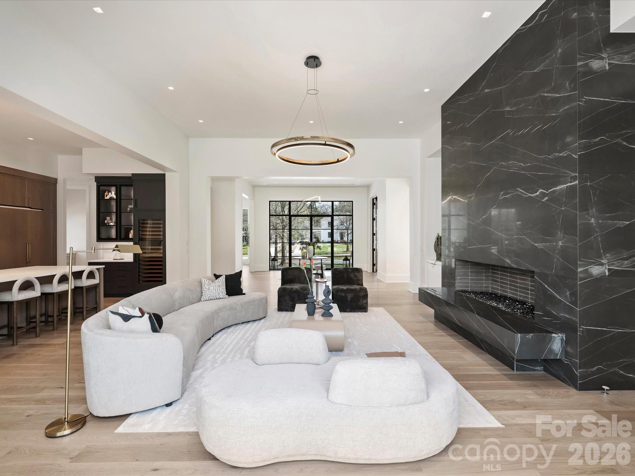 1436 Queens Road West Charlotte, NC 28207 - Photo 16 of 47 a living room with furniture and a fireplace