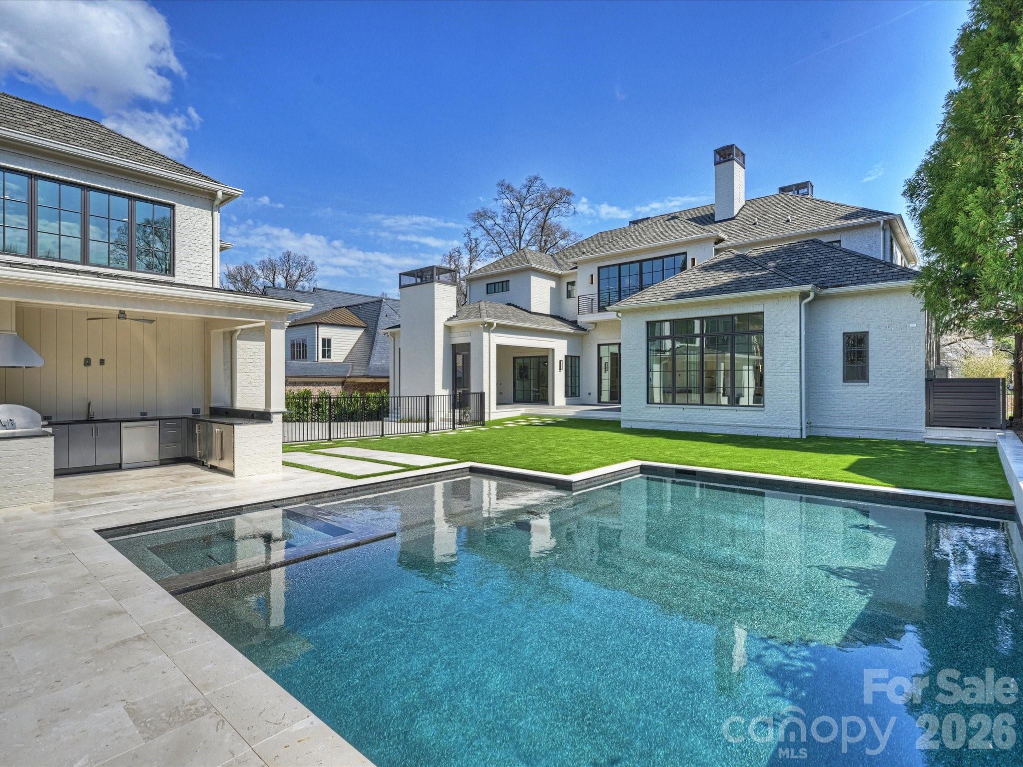 1436 Queens Road West Charlotte, NC 28207 - Photo 43 of 47 a view of a house with a swimming pool