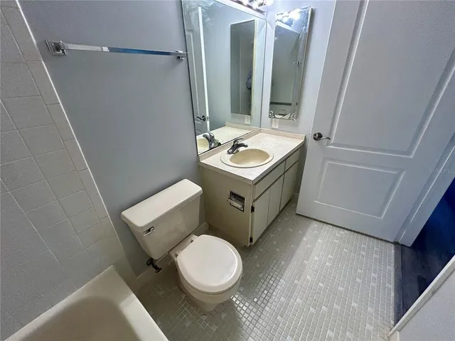 a view of a chair with a small yard