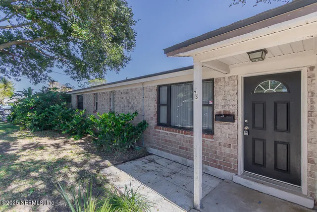 a view of a house with a door