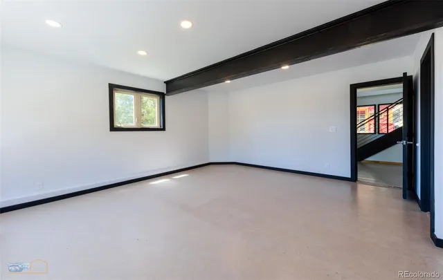 an empty room with a window