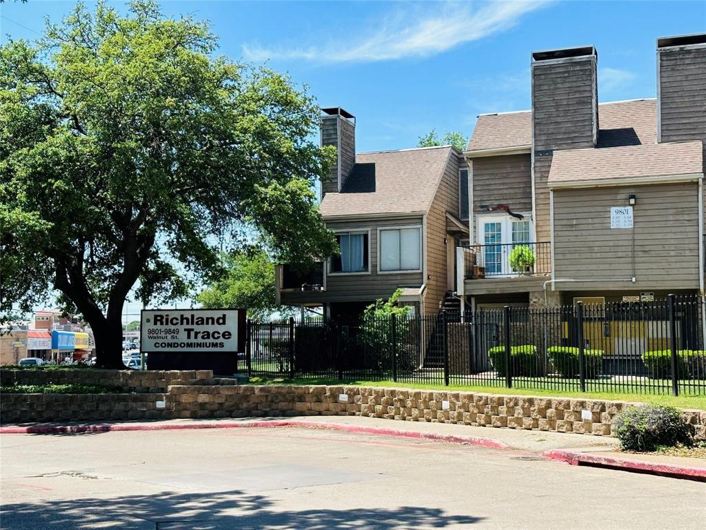 9805 Walnut Street, Unit C102 Dallas, TX 75243 - Photo 11 of 15 a view of a house with a garden