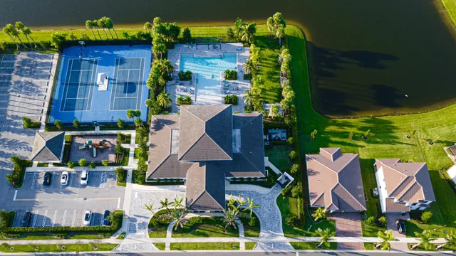 a aerial view of multiple house