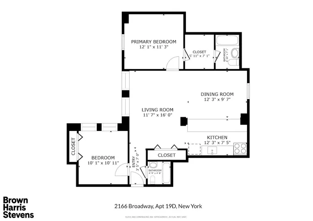 $999,500 | 2166 Broadway, Unit 19D | Upper West Side