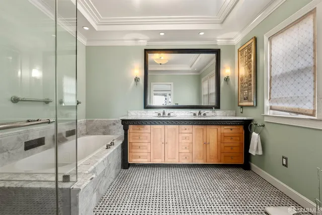 a swimming pool with trees in the background