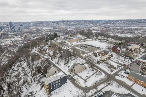 an aerial view of a city