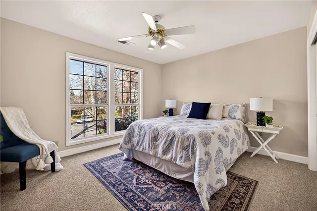 a view of a backyard with tree