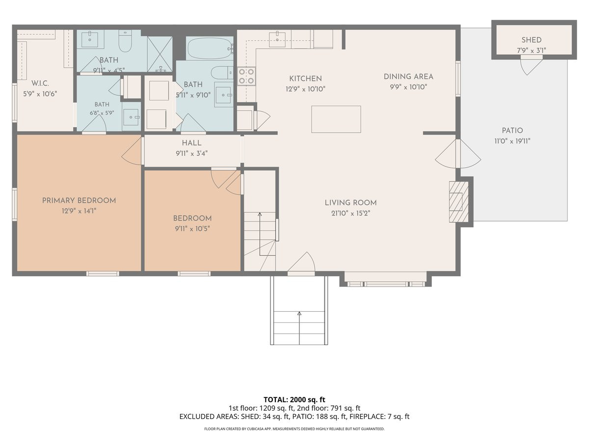 708 Powell Drive, Unit A Raleigh, NC 27606 - Photo 21 of 32 1st_floor_708_powell_drive_a_raleigh_with_dim.jpg