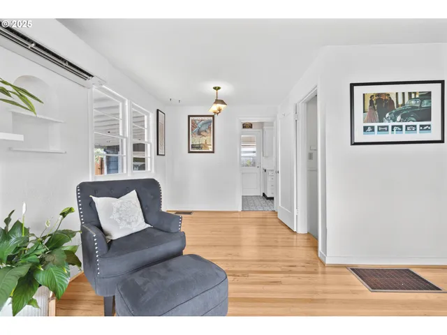 a living room with furniture and a couch