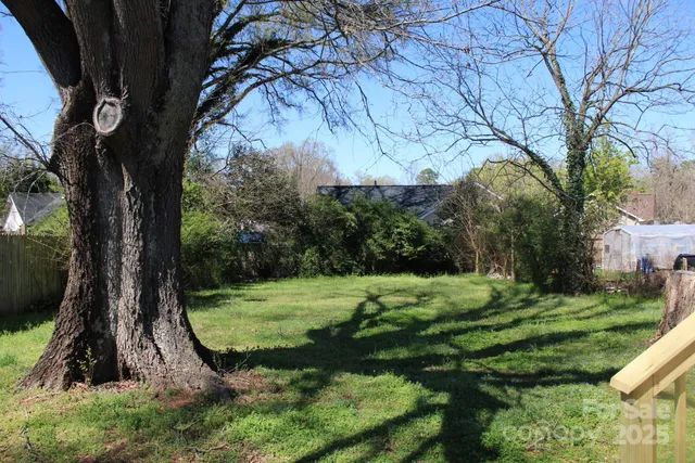 a view of a backyard