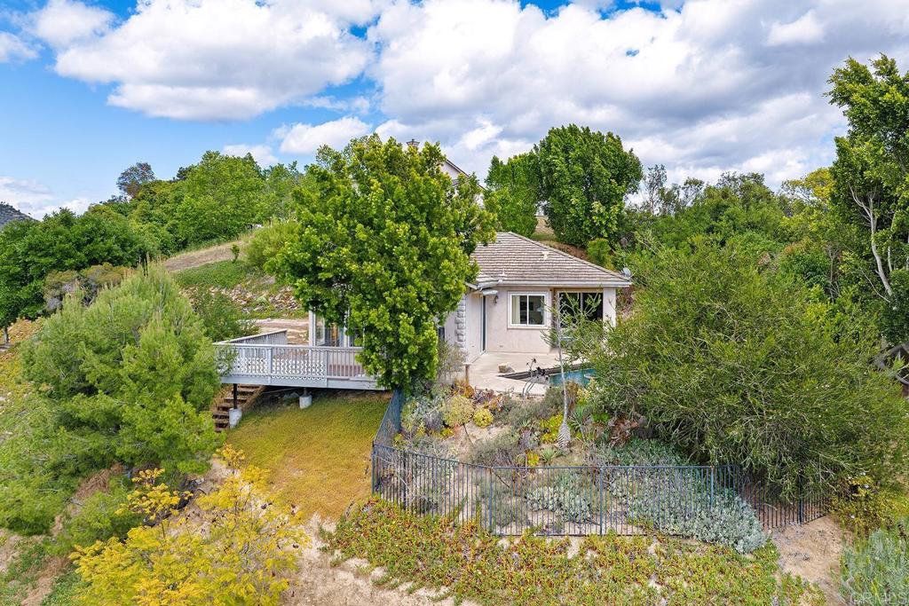 2557 Live Oak Park Road Fallbrook, CA 92028 - Photo 39 of 53 a aerial view of a house with a yard and a fountain