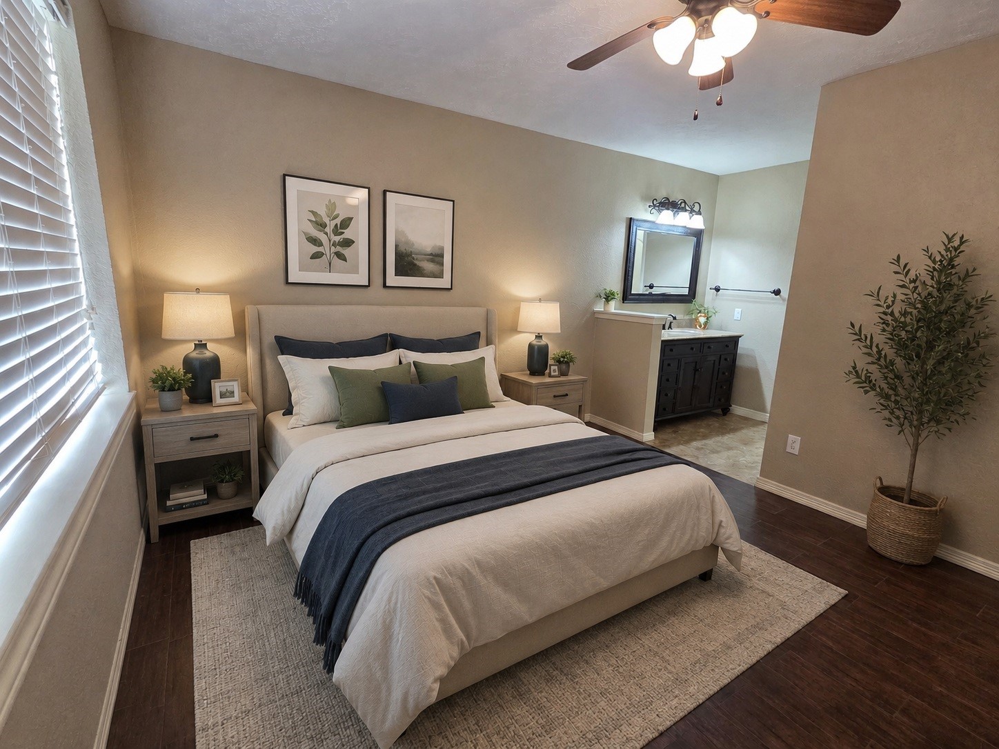 4203 Spinks Creek Lane Spring, TX 77388 - Photo 10 of 14 a bedroom with a bed and a chandelier